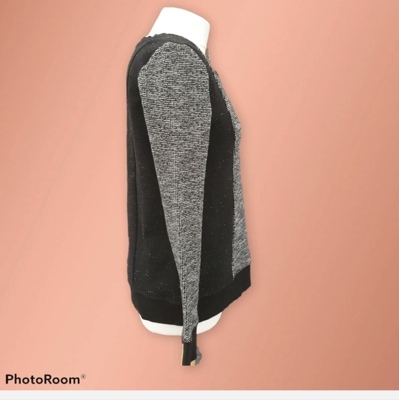 THE KOOPLES SPORT Sweatshirt Jumper Wool Cotton Black Woven Side Zip Small - Picture 3 of 8